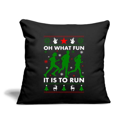 Ugly Christmas Runner - Throw Pillow Cover 17.5” x 17.5”
