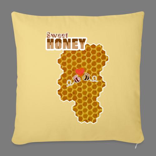 Sweet Honey - Spring comb design - Throw Pillow Cover 17.5” x 17.5”