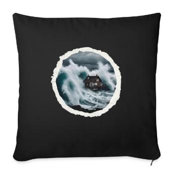 State of Mind - Throw Pillow Cover 17.5” x 17.5” - black - Front