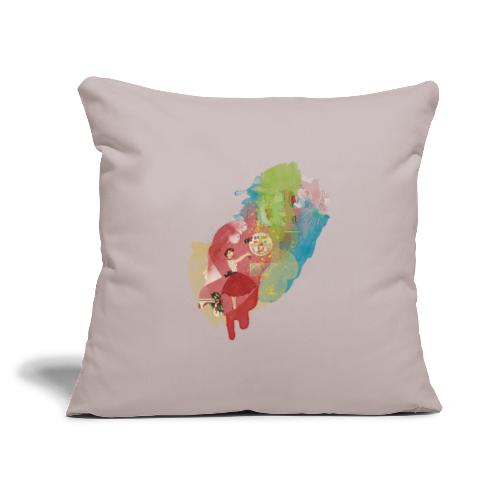 Fabulous Fifties Collage - Throw Pillow Cover 17.5” x 17.5”