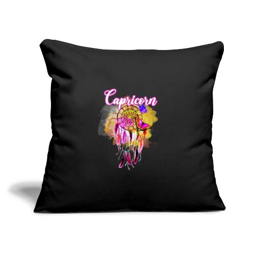 Capricorn Dream Catcher - Throw Pillow Cover 17.5” x 17.5”
