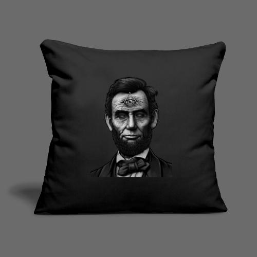 third eye of abraham lincoln - Throw Pillow Cover 17.5” x 17.5”