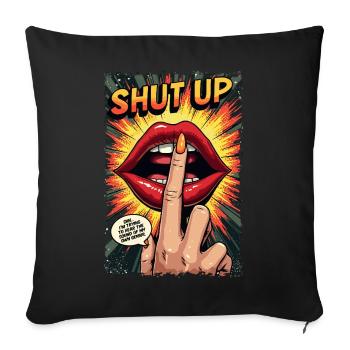 My Own Genius - Throw Pillow Cover 17.5” x 17.5” - black - Front