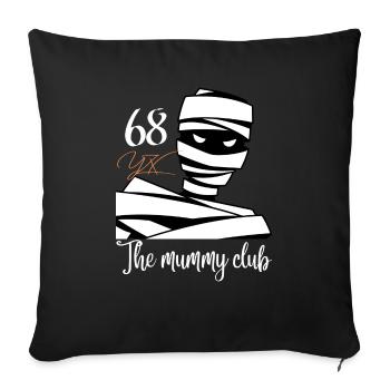 The mummy club - Throw Pillow Cover 17.5” x 17.5” - black - Front