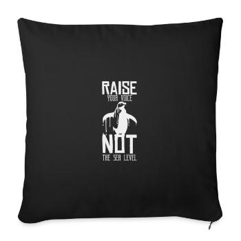 Raise your voice - Throw Pillow Cover 17.5” x 17.5” - black - Front
