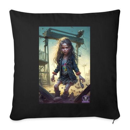 Zombie Kid Playground G03: Zombies Everyday Life - Throw Pillow Cover 17.5” x 17.5”