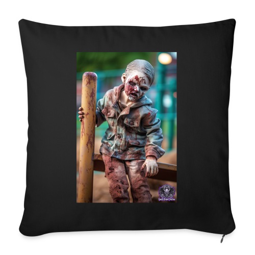 Zombie Kid Playground B06: Zombies Everyday Life - Throw Pillow Cover 17.5” x 17.5”