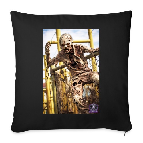 Zombie Kid Playground B08: Zombies Everyday Life - Throw Pillow Cover 17.5” x 17.5”