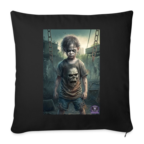 Zombie Kid Playground B07: Zombies Everyday Life - Throw Pillow Cover 17.5” x 17.5”