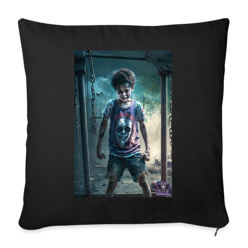 Zombie Kid Playground B11: Zombies Everyday Life - Throw Pillow Cover 17.5” x 17.5”