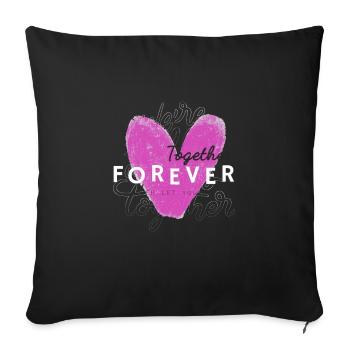 We are all in this together - Throw Pillow Cover 17.5” x 17.5” - black - Front