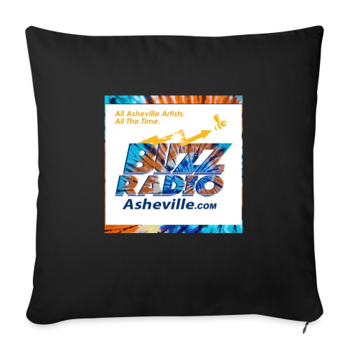 Buzz Radio Asheville - Show Your Support! - Throw Pillow Cover 17.5” x 17.5”