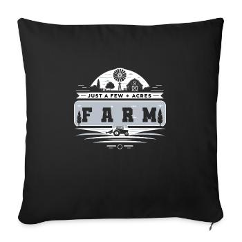 Rustic Farm Homage - Throw Pillow Cover 17.5” x 17.5” - black - Front