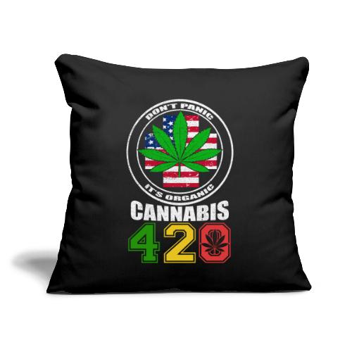 Side Splitting 420 My Medical Weed Marijuana - Throw Pillow Cover 17.5” x 17.5”