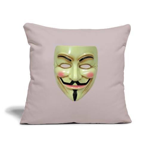 Guy Fawkes Mask - Throw Pillow Cover 17.5” x 17.5”