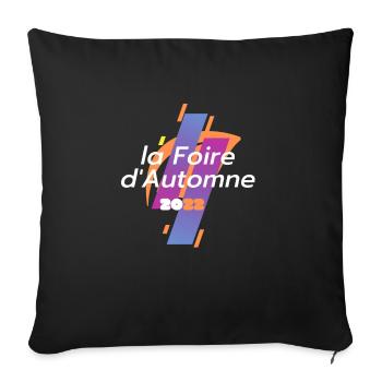 the Autumn Fair - Throw Pillow Cover 17.5” x 17.5” - black - Front