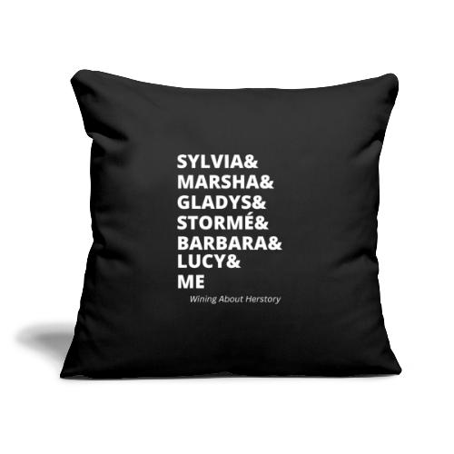 Queer Heroines & Me (White) - Throw Pillow Cover 17.5” x 17.5”