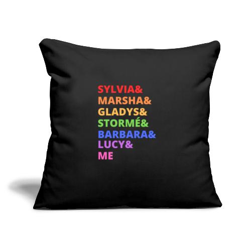 Queer Heroines & Me (Rainbow) - Throw Pillow Cover 17.5” x 17.5”