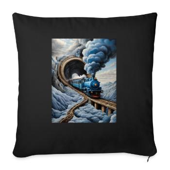 Infinity mind - Throw Pillow Cover 17.5” x 17.5” - black - Front