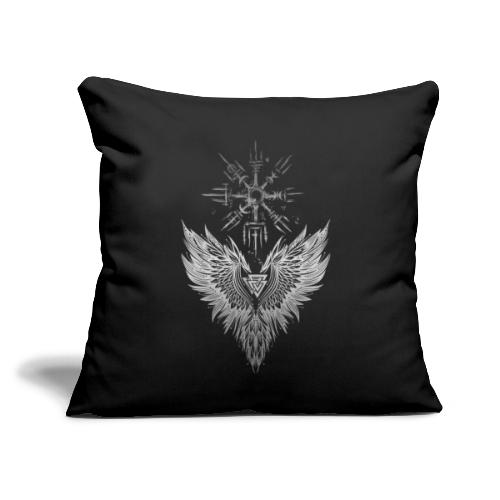 Raven Odin Vegvisir Valknut - Throw Pillow Cover 17.5” x 17.5”