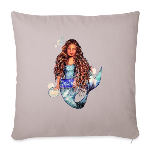 Mermaid dream - Throw Pillow Cover 17.5” x 17.5”