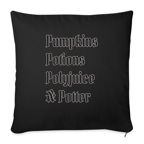 Pumpkins Potions Polyjuice & Potter - Throw Pillow Cover 17.5” x 17.5”