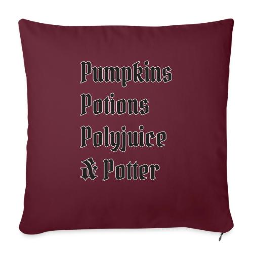 Pumpkins Potions Polyjuice & Potter - Throw Pillow Cover 17.5” x 17.5”