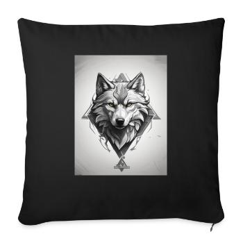 Infinity mind - Throw Pillow Cover 17.5” x 17.5” - black - Front