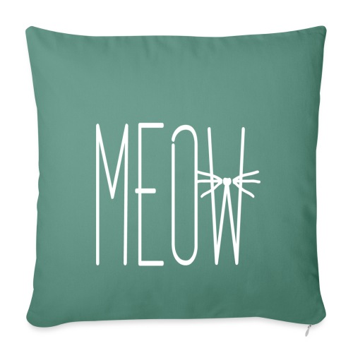 Meow - Throw Pillow Cover 17.5” x 17.5”
