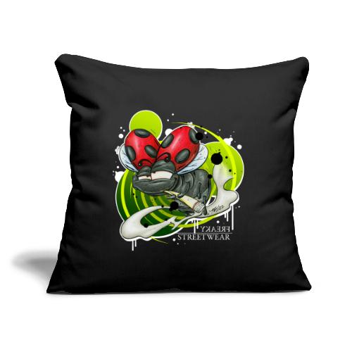 Fly Ladybug - Throw Pillow Cover 17.5” x 17.5”