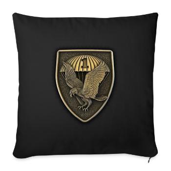 1 Parachute Battalion badge - Throw Pillow Cover 17.5” x 17.5” - black - Front
