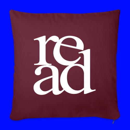 Read Bookworm Teachers T-Shirts - Throw Pillow Cover 17.5” x 17.5”