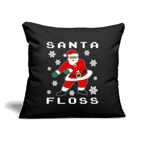 Black Santa Floss - Throw Pillow Cover 17.5” x 17.5”