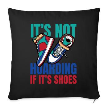 IF Its Shoes Sneaker Turnschuhe - Throw Pillow Cover 17.5” x 17.5” - black - Front