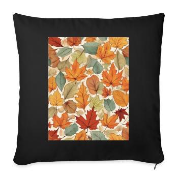 Autumn Hues - Throw Pillow Cover 17.5” x 17.5” - black - Front