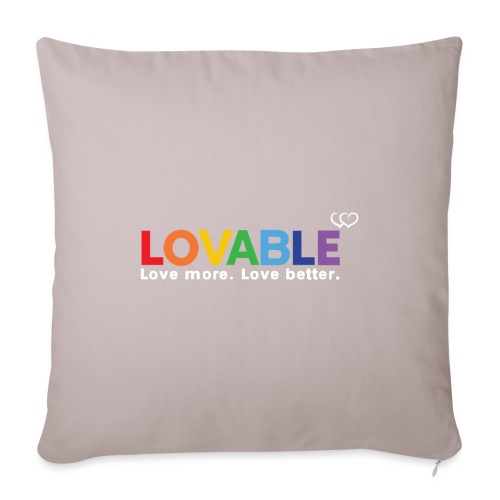 LOVABLE - Throw Pillow Cover 17.5” x 17.5”