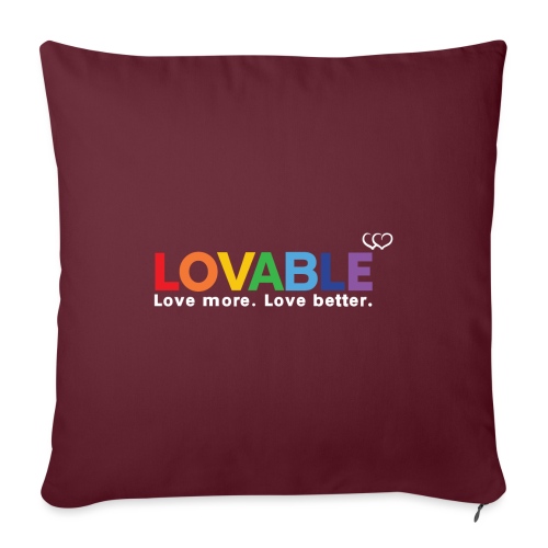 LOVABLE - Throw Pillow Cover 17.5” x 17.5”