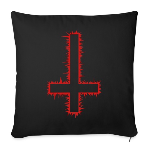 Inverted Cross - Throw Pillow Cover 17.5” x 17.5”