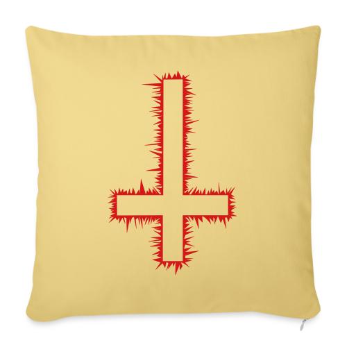 Inverted Cross - Throw Pillow Cover 17.5” x 17.5”