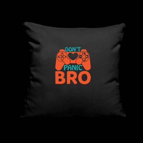 Don't Panic Bro! Heart Gamer - Throw Pillow Cover 17.5” x 17.5”