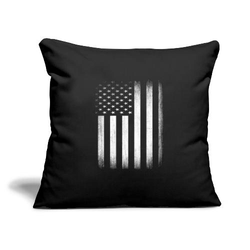 US Flag Distressed - Throw Pillow Cover 17.5” x 17.5”