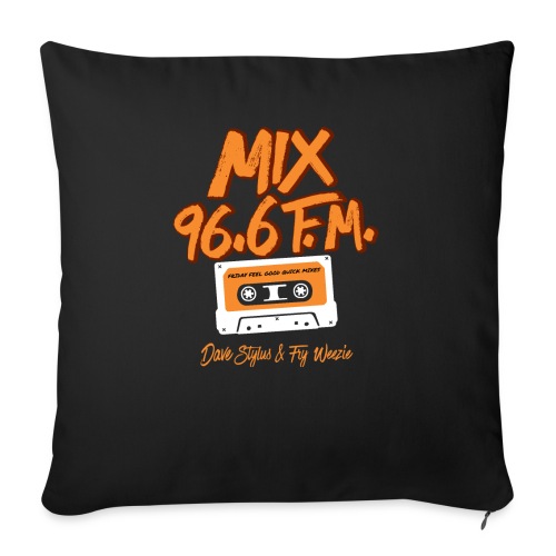 MIX 96.6 F.M. CASSETTE TAPE - Throw Pillow Cover 17.5” x 17.5”