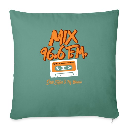MIX 96.6 F.M. CASSETTE TAPE - Throw Pillow Cover 17.5” x 17.5”