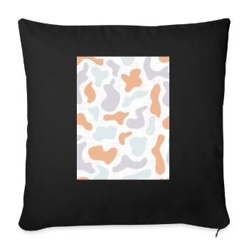 Camo - Throw Pillow Cover 17.5” x 17.5” - black - Front