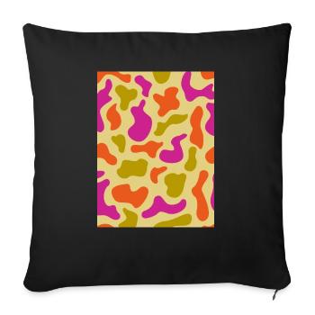 Camo - Throw Pillow Cover 17.5” x 17.5” - black - Front