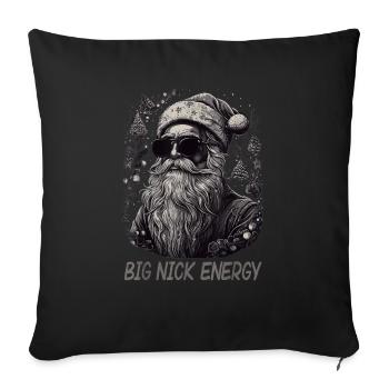 Christmas Funny Cool Xmas - Throw Pillow Cover 17.5” x 17.5” - black - Front