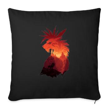 The Canyon's Guardian - Throw Pillow Cover 17.5” x 17.5” - black - Front