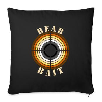 Gay Bear Bait Pride - Subgroup LGBTQ Community - Throw Pillow Cover 17.5” x 17.5” - black - Front