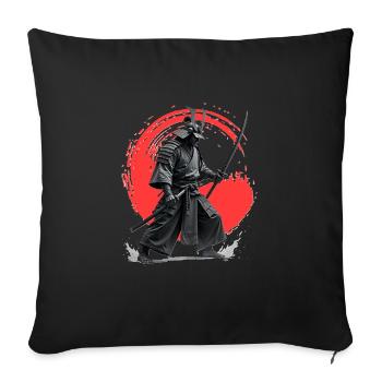 SamBW - Throw Pillow Cover 17.5” x 17.5” - black - Front