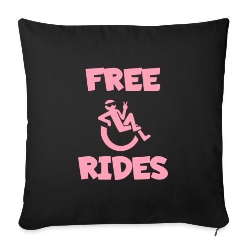 This wheelchair user gives free rides - Throw Pillow Cover 17.5” x 17.5”